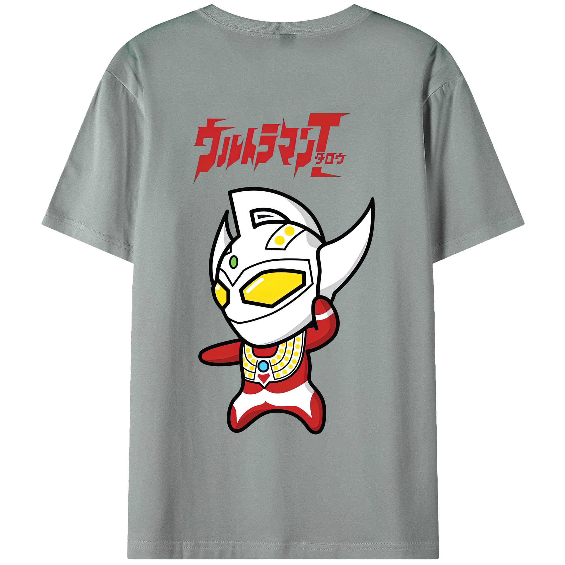 （画像用） ウルトラマン Ultraman 綿100％ メンズ半袖Tシャツ（バックプリント） 通気性